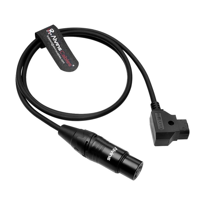 Alvin's Cables كابل طاقة XLR 4 دبابيس أنثوي إلى D-tap من ألفين لكاميرات سوني فينيس F55 SXS، كانون C400، بلاك ماجيك URSA Mini Pro، باناسونيك فاركام، 1م/3.3قدم - Image 1